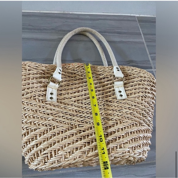 Woven straw tote bag - Picture 3 of 9